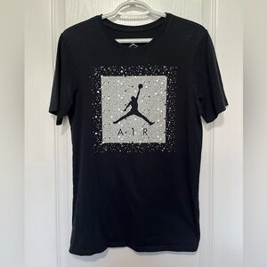 Black and Grey Air Jordan Logo Short Sleeve T-Shirt (Size small)